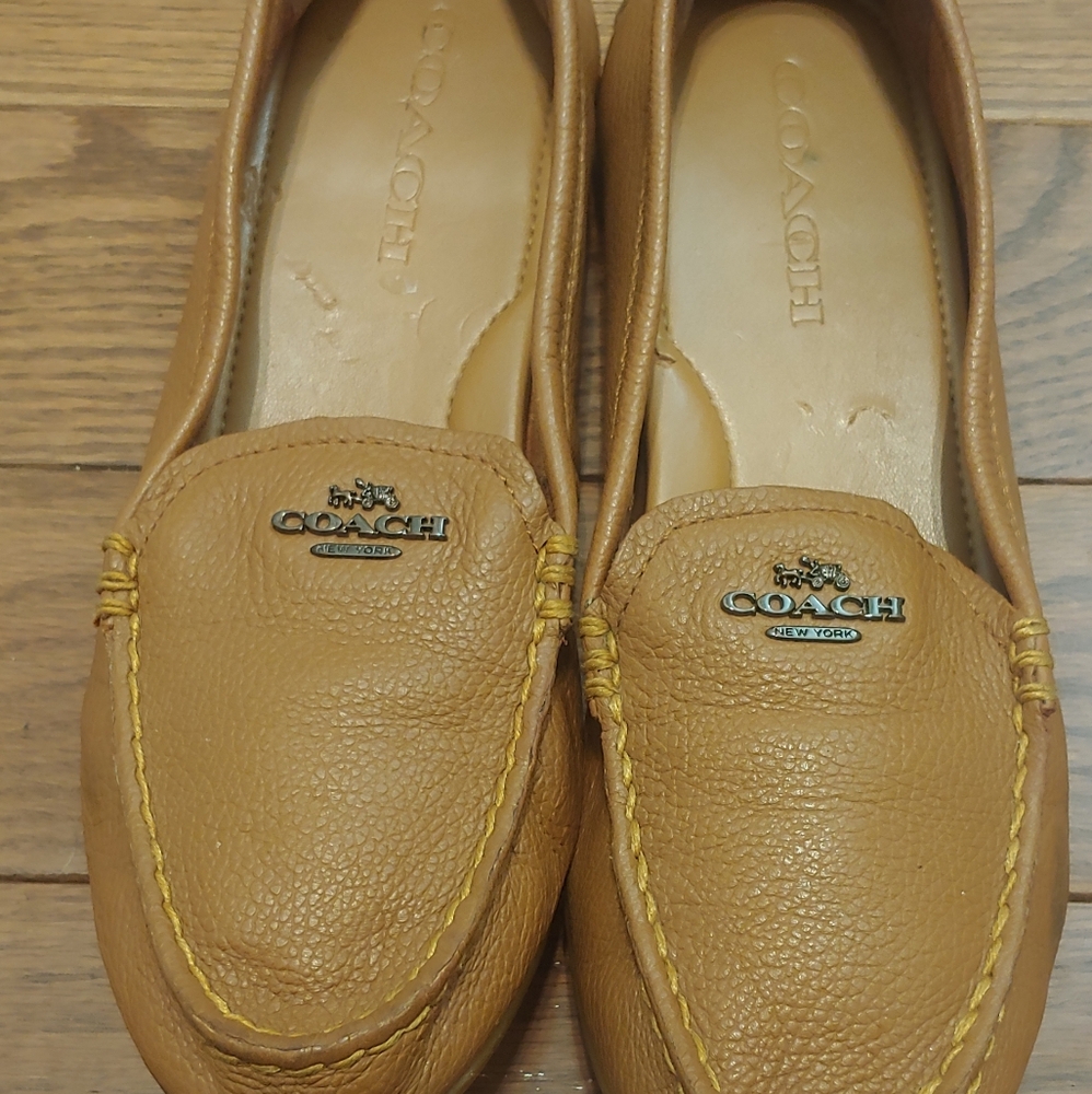Coach Caramel Leather Loafers